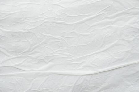 Blank white crumpled creased torn paper poster texture surface background
