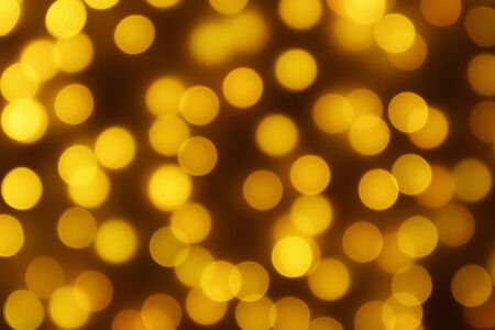Abstract blur golden bokeh light Christmas holiday background