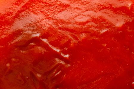 Tomato sauce ketchup texture background close upの写真素材