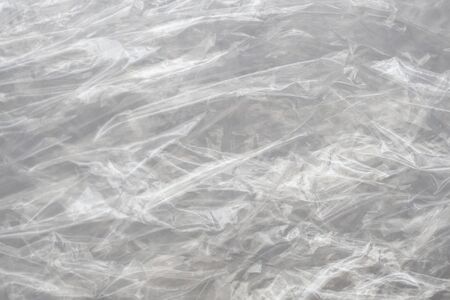 White plastic film wrap texture backgroundの写真素材