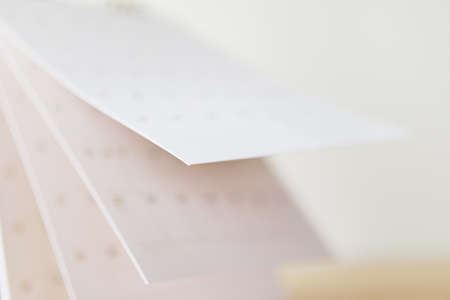 Calendar page flipping sheet close up blur background business schedule planning appointment meeting...