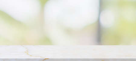 marble table top with blurred abstract backgroundの写真素材