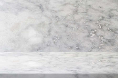 white marble table with natural wall texture background for mockup product display template