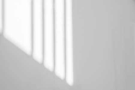 Window shadow drop on white wall backgroundの写真素材