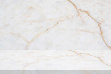 white marble table with natural wall texture background for mockup product display templateの写真素材