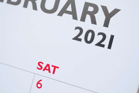 Close up 2021 calendar background business planning appointment meeting concept