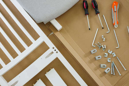 Assembly wooden chair furniture at home