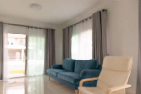 living room interior blurred home backgroundの写真素材