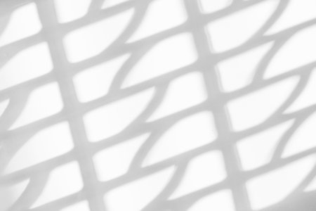 Abstract shadow drop on white wall background