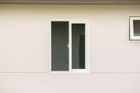Modern window frame outside the house