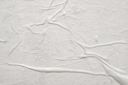 Blank white crumpled and creased paper poster texture