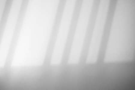 Window shadow drop on white wall background