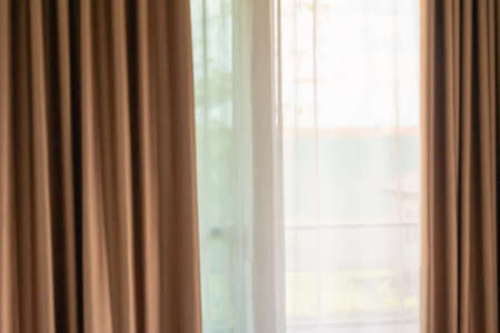 Abstract blur curtain window interior backgroundの写真素材