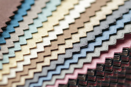 fabric color samples swatch bookの写真素材