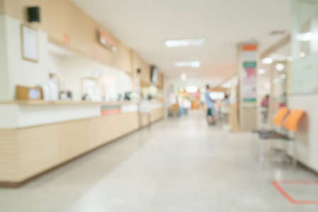 Abstract blur hospital clinic medical interior backgroundの写真素材