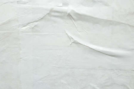 Blank white torn paper poster texture backgroundの写真素材