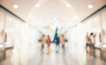 Abstract blur clothing boutique display interior of shopping mall backgroundの写真素材
