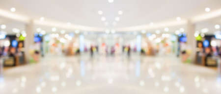 Abstract blur modern shopping mall interior background