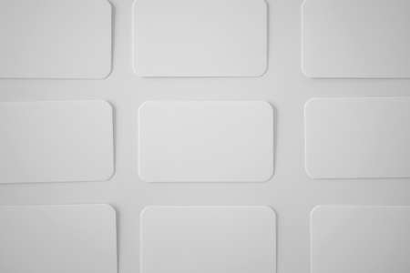 Mockup white business card on white background