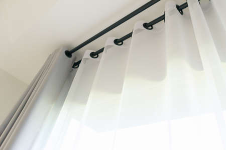 Curtain window interior decoration in living room