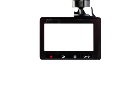 Car CCTV camera video recorder isolated on white background