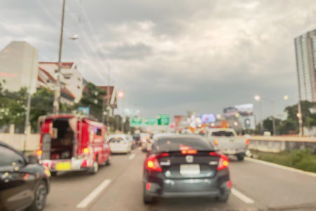 Abstract street city road blurred backgroundの写真素材