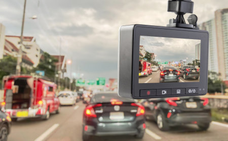 Car CCTV camera video recorder for driving safety on the road