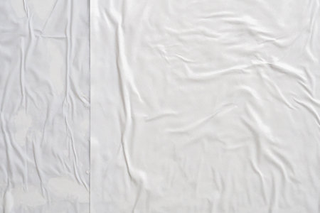 white crumpled and creased paper poster texture background