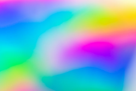 Abstract blur holographic rainbow foil iridescent background