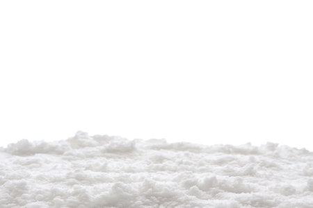 snow isolated on white background close upの写真素材