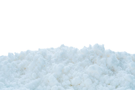 snow isolated on white background close upの写真素材
