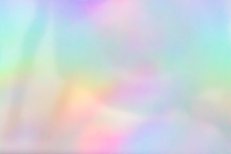 Abstract blur holographic rainbow foil iridescent backgroundの写真素材