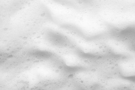 Abstract white soap foam bubbles texture background