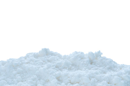 snow isolated on white background close upの写真素材