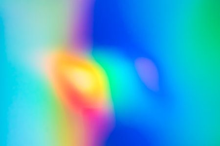 Abstract blur holographic rainbow foil iridescent backgroundの写真素材