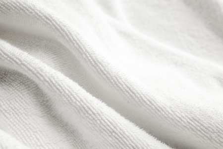 white cotton fabric towel texture abstract backgroundの写真素材