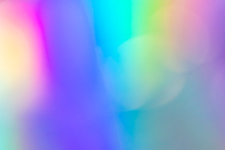 Abstract blur holographic rainbow foil iridescent background