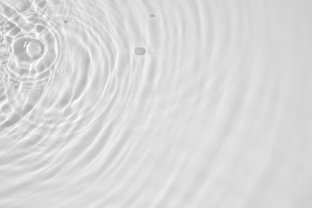 Abstract white transparent water shadow surface texture natural ripple backgroundの写真素材