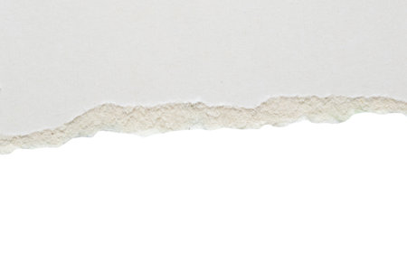 White ripped paper torn edges strips isolated on white backgroundの写真素材