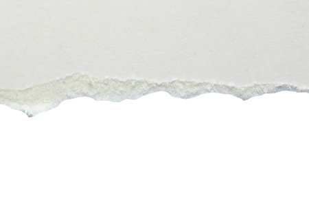 White ripped paper torn edges strips isolated on white backgroundの写真素材