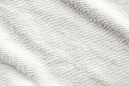 white cotton fabric towel texture abstract backgroundの写真素材