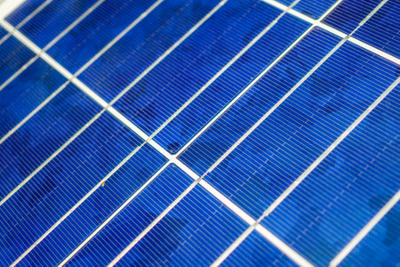solar panel energy production close up