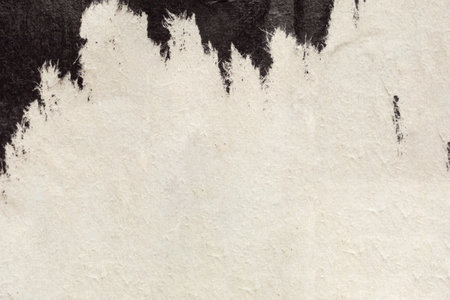 Old grunge ripped torn black paper poster surface texture backgroundの写真素材