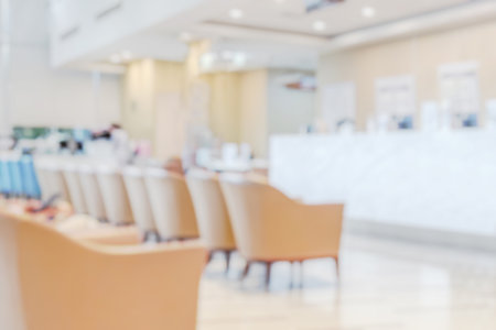 Abstract blur hospital clinic medical interior backgroundの写真素材