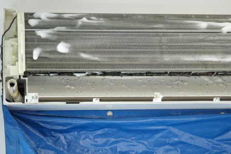 air conditioner cleaning with spray foam cleaner