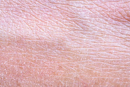 dry and dehydrated human skin texture background