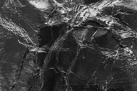 Empty old vintage black scratch torn poster overlay texture backgroundの写真素材