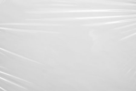 White transparent plastic film wrap texture backgroundの写真素材