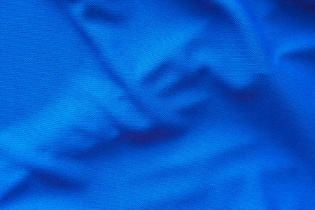 Blue sports clothing fabric football shirt jersey textureの写真素材