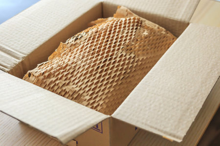 Eco friendly brown paper honeycomb wrap for product packaging parcel carton box